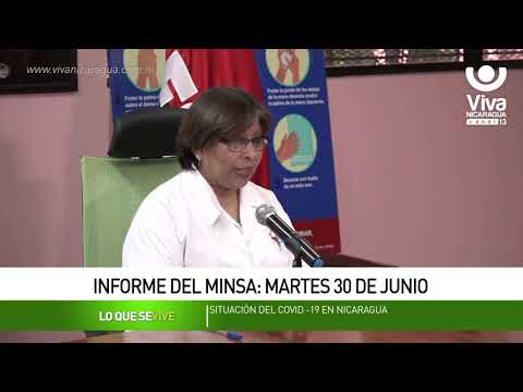 Informe semanal del Ministerio de Salud de Nicaragua sobre la situación del COVID-19 (30/06/2020)