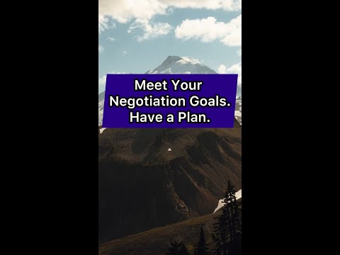 Negotiation goals are great. But, as Saint-Exupéry once said, a goal without a plan is just a wish.
