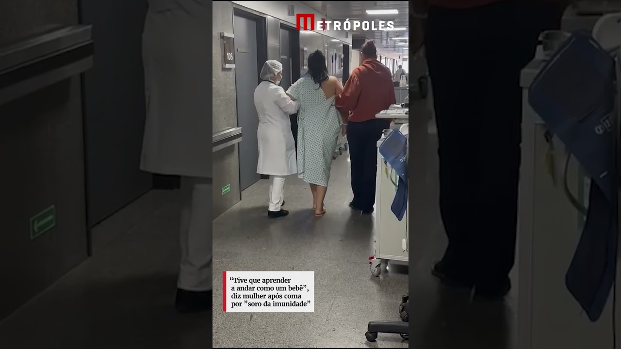 Tive que aprender a andar como um bebê diz mulher após coma por soro da imunidade