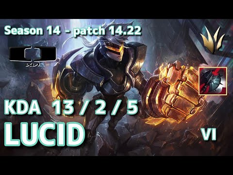 【KRサーバー/M1】DK Lucid ヴァイ(Vi) VS ザイラ(Zyra) JG - Patch14.22 KR Ranked【LoL】