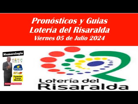 Resultados de la LOTERIA DE RISARALDA Hoy viernes 5 de julio de 2024