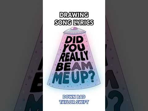 Drawing Taylor Swift song lyrics: Down Bad from Tortured Poets Department #taylorswift #ttpd #artist