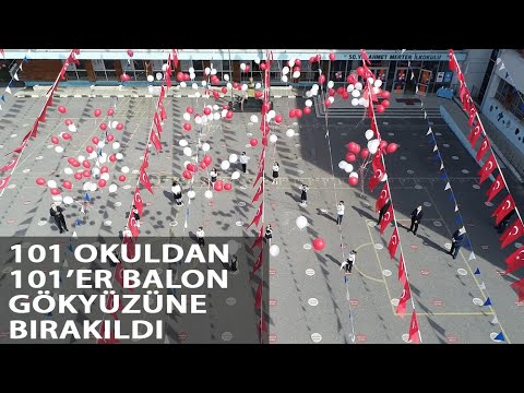 İstanbul’da 23 Nisan’da 101 Okuldan 101 Balon Gökyüzüne Bırakıldı
