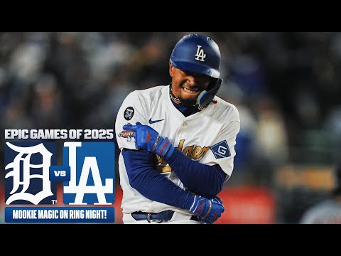 FULL GAME: Mookie Betts calls game with walk-off homer in Ring Ceremony Night! (Tigers vs. Dodgers)