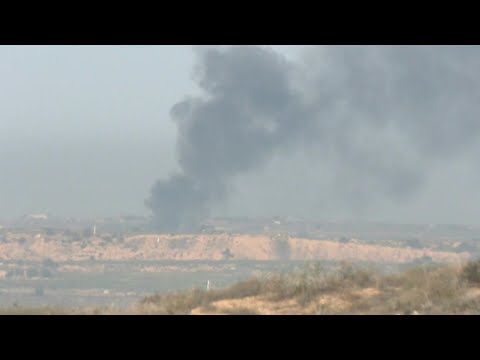 View of the Gaza Strip from Israel as start of ceasefire delayed | AFP