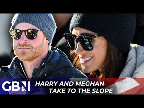 Prince Harry and Meghan Markle break cover after controversial Sussex rebrand as they hit the slopes
