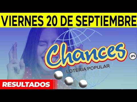 Sorteo Loteria popular Chances del viernes 20 de septiembre del 2024