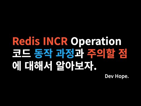 Redis INCR 명령어와 코드 살펴보기 그리고 주의할 점