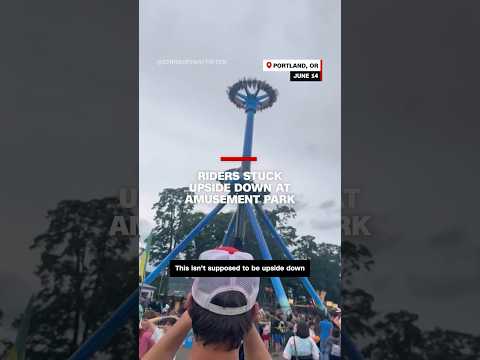 Riders stuck upside down at amusement park