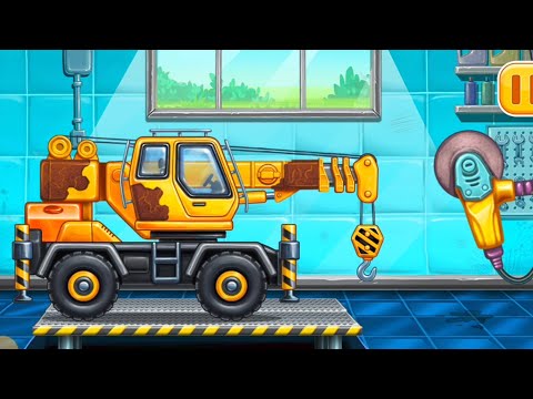 PERMAINAN EDUKASI ANAK BELAJAR MERAKIT DAN MEMBERSIHKAN KARAT PADA MOBIL TRUK DEREK | GOKIDS