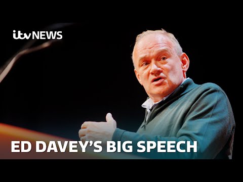 Watch LIVE: Sir Ed Davey to hit out at Farage and Trump in Lib Dems conference speech | ITV News