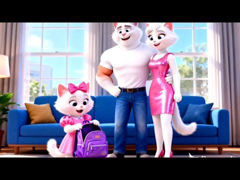 "First Day of School – With Love from Mom and Dad" 🎒✨ #catstory #aicat #cat  #catsofinsta #cutecat