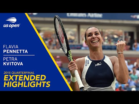 Flavia Pennetta vs Petra Kvitova Extended Highlights | 2015 US Open Quarterfinal