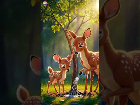 Baby deer’s brave Heart 💔🐾|| #shorts #trending #short #aistory #moonhindianimation
