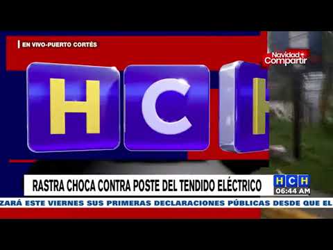 ¡Fatal! Trailero pierde la vida tras estrellarse con poste en Puerto Cortés