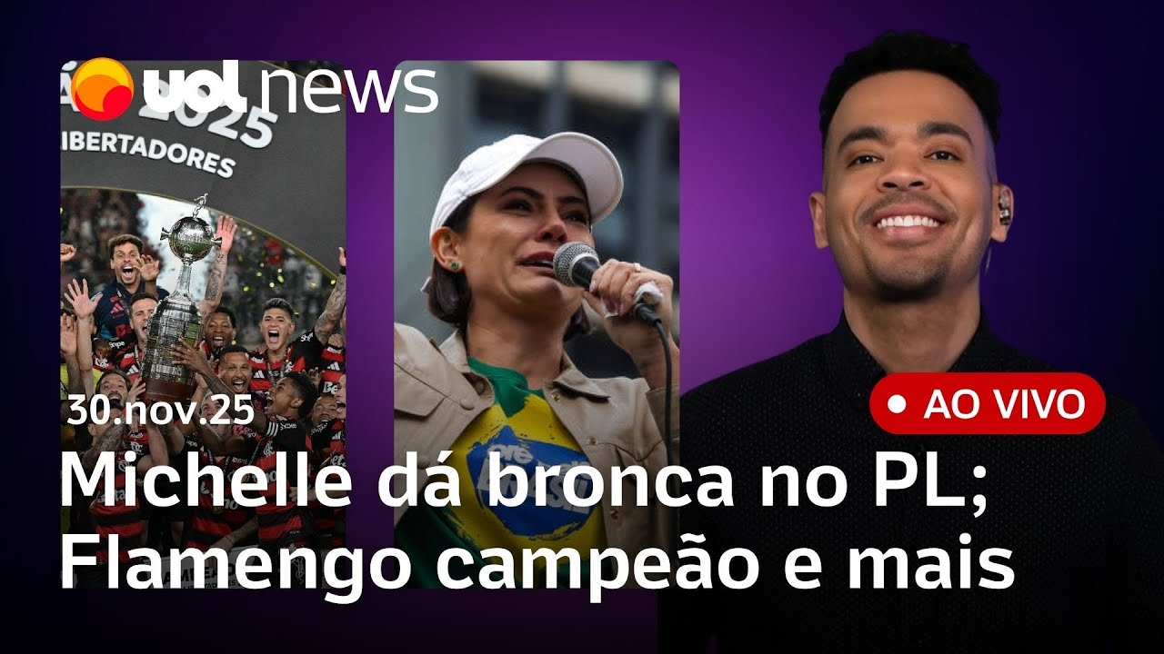 Michelle Bolsonaro dá bronca no PL; PM mata membro do PCC; Petro rebate Trump; Flamengo campeão e+