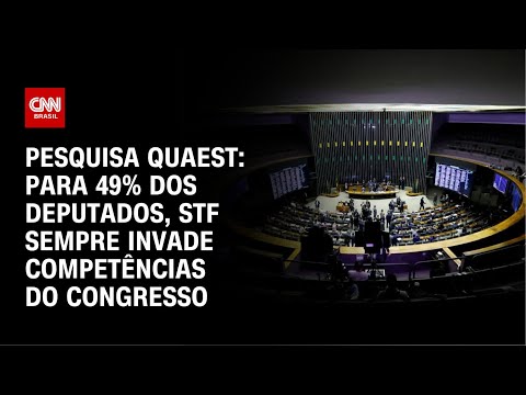 ​Quaest: Para 49% dos deputados, STF sempre invade competências do Congresso | CNN NOVO DIA