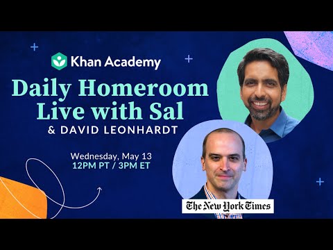 Daily Homeroom Live with Sal: Wednesday, May 13