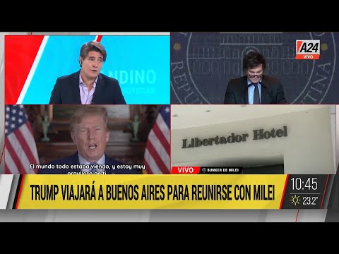 Donald Trump viajará a Buenos Aires para reunirse con Javier Milei