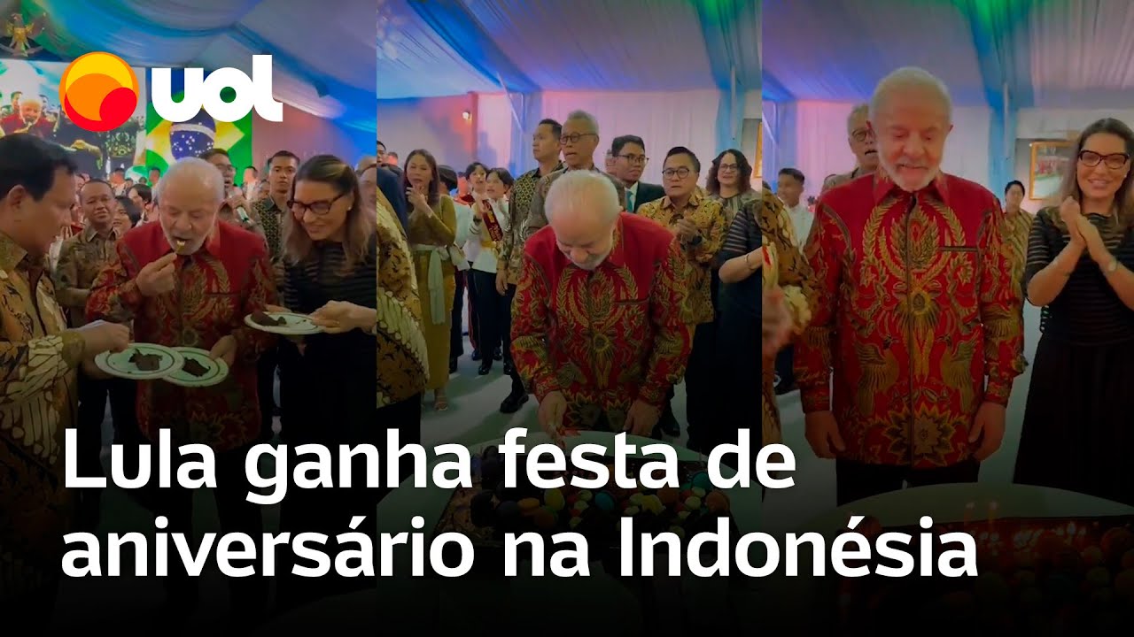 Lula ganha festa de aniversário antecipada do presidente da Indonésia; petista completará 80 anos
