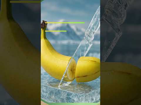 🔪✨ "Crystal Knife VS Banana – Icelandic ASMR Perfection 🍌"#ViralVideo #ForYou#TrendingNow#ReelsViral