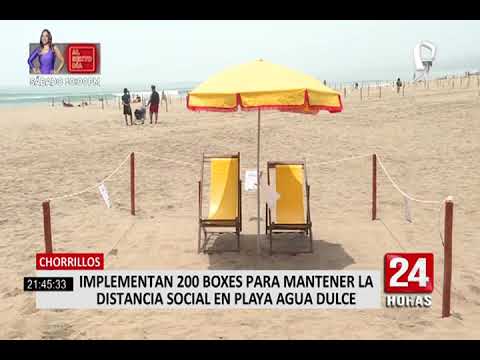 Chorrillos: implementan espacios divididos en playa Agua Dulce para evitar contagios  de Covid-19