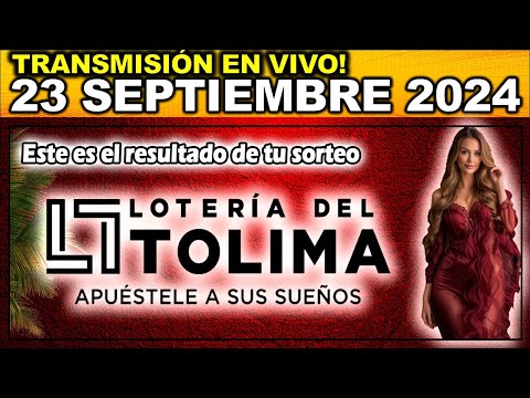 Resultado LOTERIA DEL TOLIMA LUNES 23 de septiembre 2024