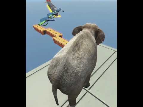Epic Elephant Parkour Run! #gta