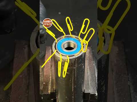 No Welding Needed! Paper Clip and Bearing Trick! #diy