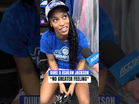 Ashlon Jackson is going out a BACK-2-BACK ACC CHAMP 🏆  #duke #womensbasketball #basketball #wbb