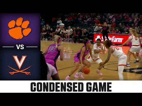 Clemson Vs Virginia Condensed Game Acc Women S Basketball