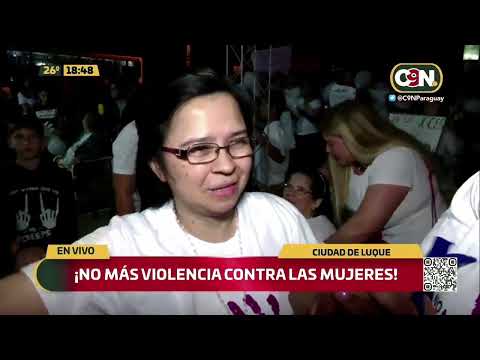 Mujeres se manifiestan en Luque y exigen justicia por un intento de feminicidio