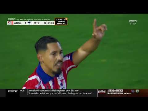 Gol de Ricardo Chávez | San Luis 1-0 Rayados | Liga BBVA MX | Apertura 2023 -  Cuartos de Final IDA