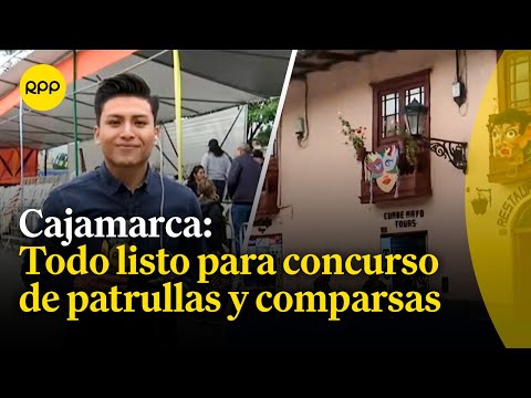 Cajamarca: Alistan palcos en la plaza de Armas para concurso de patrullas y comparsas