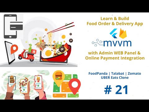 Flutter MVVM Architecture Food App with Admin Web Panel and Online Payment Gateway Integration 2024