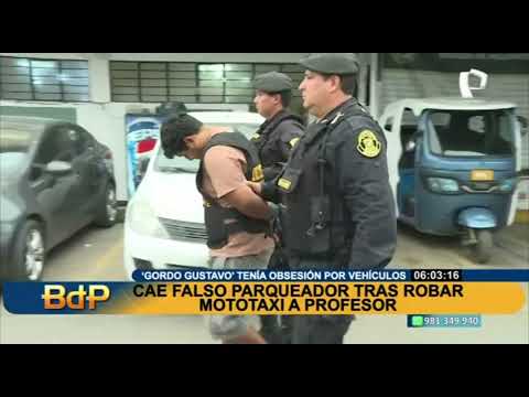 Surco: cae falso parqueador tras robar mototaxi de un profesor
