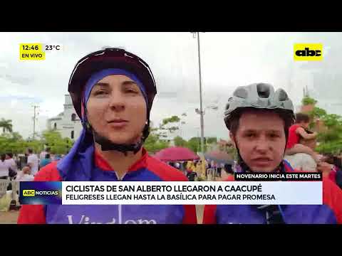 Ciclistas de San Alberto llegaron a Caacupé
