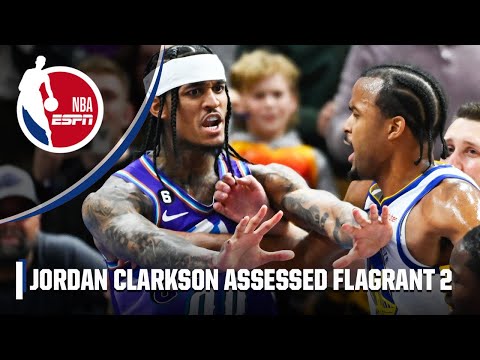 Jordan Clarkson ejected with Flagrant 2 foul on Jonathan Kuminga | NBA on ESPN video clip
