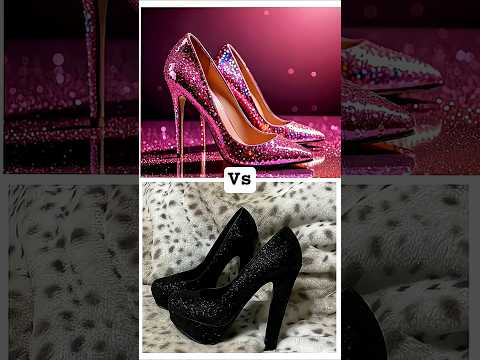 Pink glitter🩷 vs black glitter 🖤#shorts #fashion #dress👗 #nails💅 #heels👠 #car🚗 #pink🩷 #black🖤 #ad
