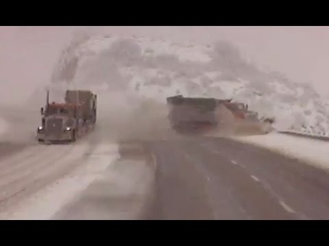 Snow Plow Run Off Road in Utah