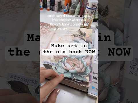 I love art journal in the old book. Do you? #maremismallart #artjournal #collage #maremicollagebooks