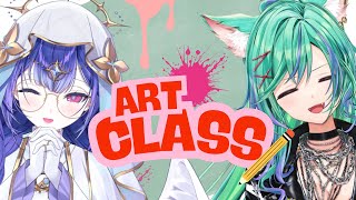 【ART CLASS】An angel fell from the sky to teach me w/@LeiaMemoria 【Rein