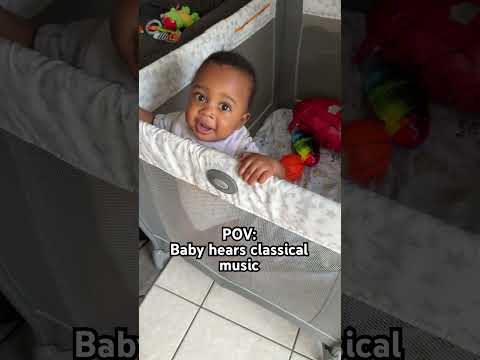 Baby Loves Classical Music🥰 #classicalmusic #music #braindevelopment #shorts #baby #parenting