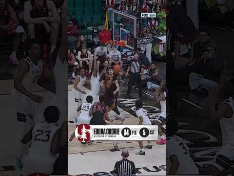 Ebuka Okorie went OFF vs. West Virginia 🔥 #CBB #Stanford #Crown #EbukaOkorie #Basketball