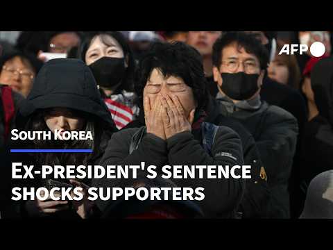 Yoon's supporters cry as S.Korean ex-leader gets life in prison for insurrection | AFP