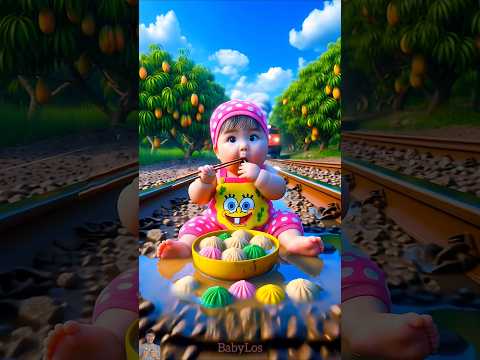 ❤️ Evolution of Baby: Train Attack on Baby for Food Eating #cat #cute #love #shorts BabyLos 31