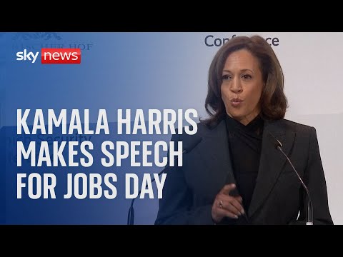 Watch live: US Vice President Kamala Harris makes speech for Jobs Day