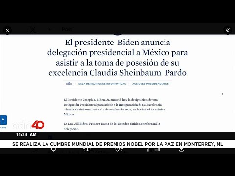 ¡Última Hora! Jill Biden, esposa de Joe Biden asistira a la toma de posesión de Claudia Sheinbaum