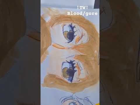 jjk eyes || BLOOD/GORE WARNING || #jjk #gojo #cube #art #eyes #nobara #yuji #drawing #weird #lazy