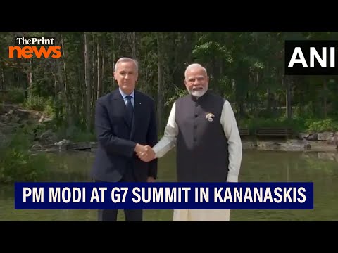 Canada's Mark Carney welcomes PM Modi as he arrives for G7 Summit